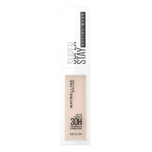 Maybelline New York SuperStay Active Wear Concealer, Up to 30H, full coverage, matte, 10, Fair Off White