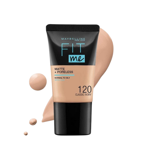 Maybelline Fit Me Matte + Poreless Foundation - 120 Classic Ivory - 18 ml