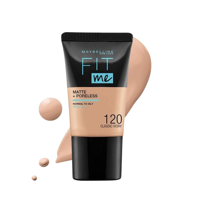 Maybelline Fit Me Matte + Poreless Foundation - 120 Classic Ivory - 18 ml