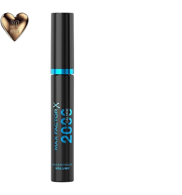 Max Factor 2000 Calorie Waterproof Volume Mascara, Smudge Proof, Black, 9 ml