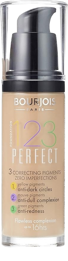 Bourjois 123 Perfect Medium Coverage Liquid Foundation 52 Vanilla, 30 ml