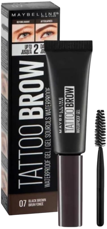 Maybelline New York  Eyebrow, Tattoo Brow Longlasting Waterproof Eyebrow Gel 07 Black/Brown