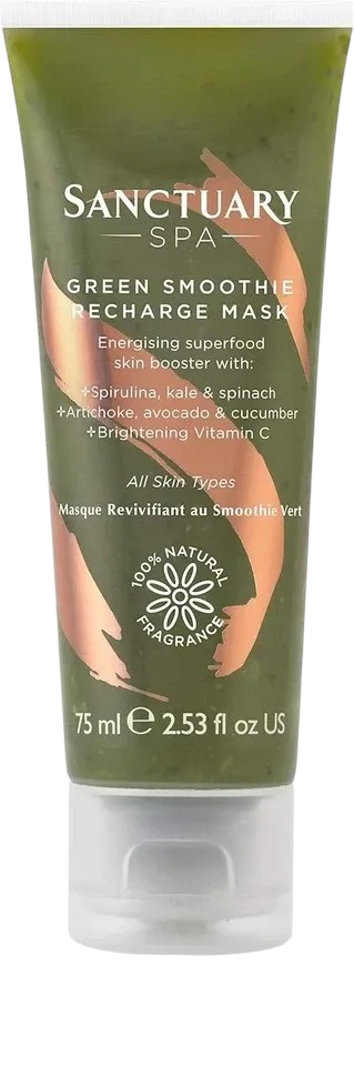 Sanctuary Spa Face Mask, Green Smoothie Recharge Face Mask, 75ml