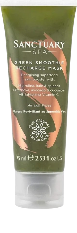 Sanctuary Spa Face Mask, Green Smoothie Recharge Face Mask, 75ml
