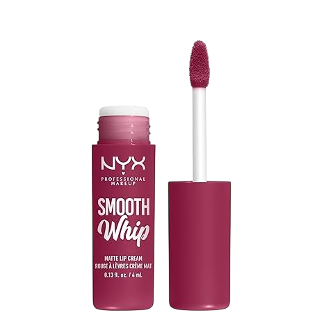 NYX Professional Makeup Liquid Lipstick, Matte Lip Cream, Ultra-Vibrant Shades, With Shea & Cocoa Butter, Smooth Whip, Shade: Fuzzy Slippers